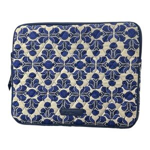Vera Bradley Blue and White Quilted Tablet Laptop Sleeve